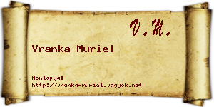 Vranka Muriel névjegykártya